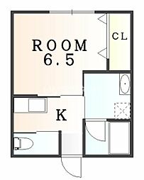 アパート 1Kの間取図画像