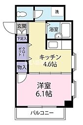 ライフピアモア茅ヶ崎 1Kの間取図画像