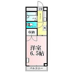 日成ヴィバーチェONE 1Kの間取図画像