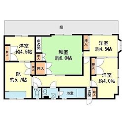 シャレール大弘 4DKの間取図画像