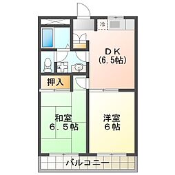 メゾン柊 2DKの間取図画像