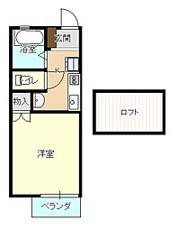 エステートJUNB館 1Kの間取図画像