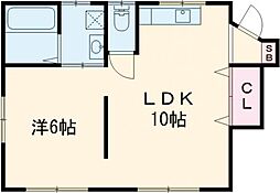 アメニティサンケイ 1LDKの間取図画像