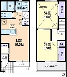 プロフィアA 2LDKの間取図画像