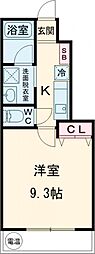アスクレール屋敷町 1Kの間取図画像