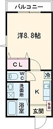 アミュレット三田西山 1Kの間取図画像