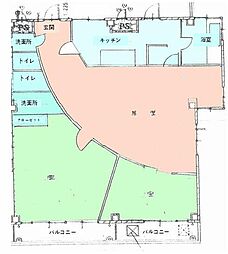 アパート 2LDKの間取図画像