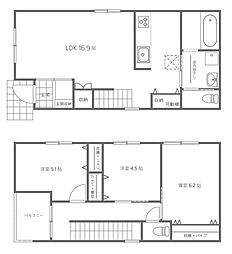 plano矢賀 3LDKの間取図画像