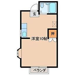 ヴィラ大安 ワンルームの間取図画像