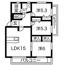 ウィズ・わん 3LDKの間取図画像