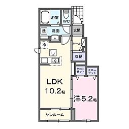 ラ・ヴィスタ京都北山 1LDKの間取図画像