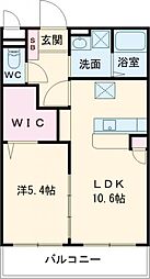 ローレンシャン 1LDKの間取図画像