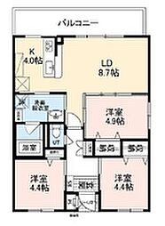 Nステージ 3LDKの間取図画像