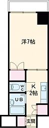 ルミネ東白島 1Kの間取図画像