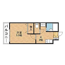 リーガルエイダ 1Kの間取図画像