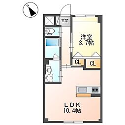 LUMINOUSSTAGE 1LDKの間取図画像