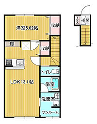 ブルーロック 1LDKの間取図画像