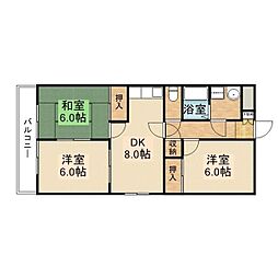 AMENITYHOUSE2 3DKの間取図画像