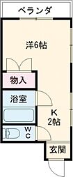 アメニティハイツ ワンルームの間取図画像