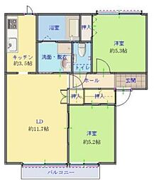 ベルコリーヌA 2LDKの間取図画像