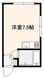 ポーネグリフ ワンルームの間取図画像
