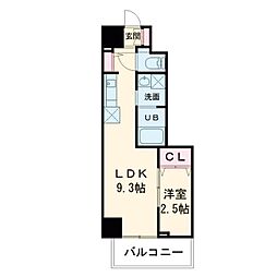 ArtizA阿波座 1LDKの間取図画像