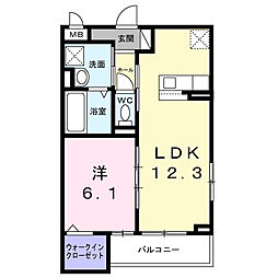 青葉丘北アパート(028771401) 1LDKの間取図画像