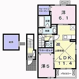 ウーノ 2LDKの間取図画像