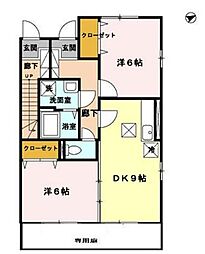 メゾンエール 2DKの間取図画像