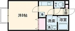 エクストール・ベル 1Kの間取図画像