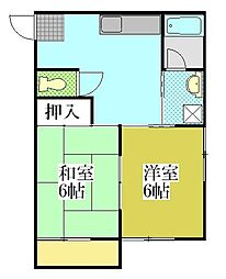 メゾンSAKAE 2DKの間取図画像
