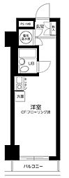 グランドメゾン鶴見ノースウィング ワンルームの間取図画像