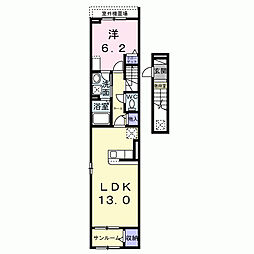 ヴェルデ下高井戸 1LDKの間取図画像