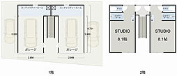 AZTO桶川 C・D 1SKの間取図画像