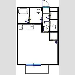 コンフォートテクノ1 ワンルームの間取図画像
