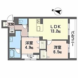 リオ・ルシオル(Rio Luciole) 2LDKの間取図画像