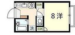 ホワイトハウス 1Kの間取図画像
