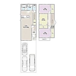 上名古屋三丁目戸建 2SLDKの間取図画像