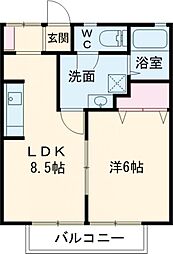 ますやコーポ 1LDKの間取図画像