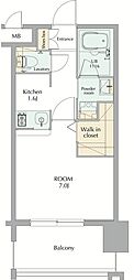 エンクレストGRAN博多駅前 1Kの間取図画像
