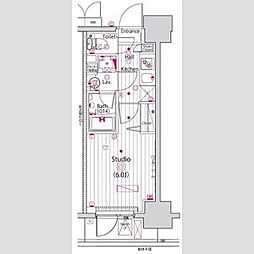 グランド・ガーラ立川 1Kの間取図画像