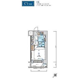 LIVCITY横濱ヒルサイドテラス 1Kの間取図画像