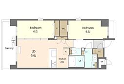 S-RESIDENCE豊achieve 2LDKの間取図画像