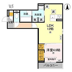クラシスト背戸口 1LDKの間取図画像
