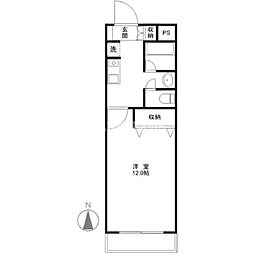 セゾン大分駅前 1Kの間取図画像