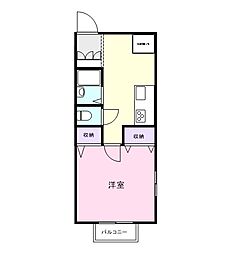 グランデ稲岡3 1DKの間取図画像