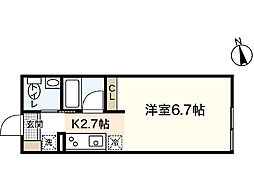 Perfetto 1Kの間取図画像
