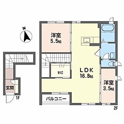 シャーメゾンNoumi 2LDKの間取図画像