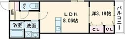 FORESTIA諏訪野II 1LDKの間取図画像