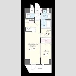 戸田市上戸田2丁目マンション 1LDKの間取図画像